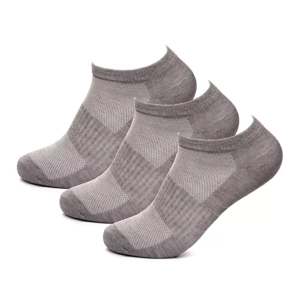 3 pack grey Marl trainer socks